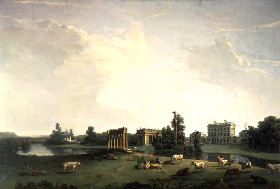 Nicholas Thomas Dall (1706-1776) - The West Front of Shugborough - 1271071 - National Trust