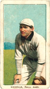Nicholls, Philadelphia Athletics, baseball card portrait LCCN2008676846
