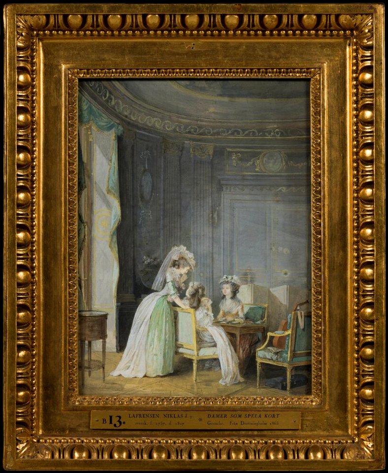 Niclas Lafrensen d.y. - Ladies Playing Cards - NMB 13 - Nationalmuseum