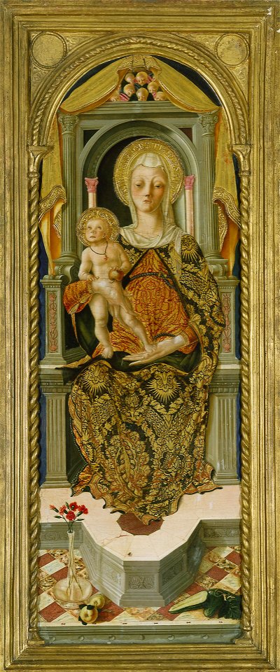 Nicola di Maestro Antonio (di Ancona) - Madonna and Child Enthroned - 75.53 - Minneapolis Institute of Arts