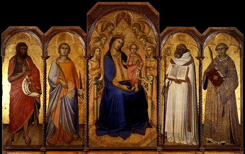 Niccolo di ser Sozzo - Virgin and Child with Saints - WGA16557