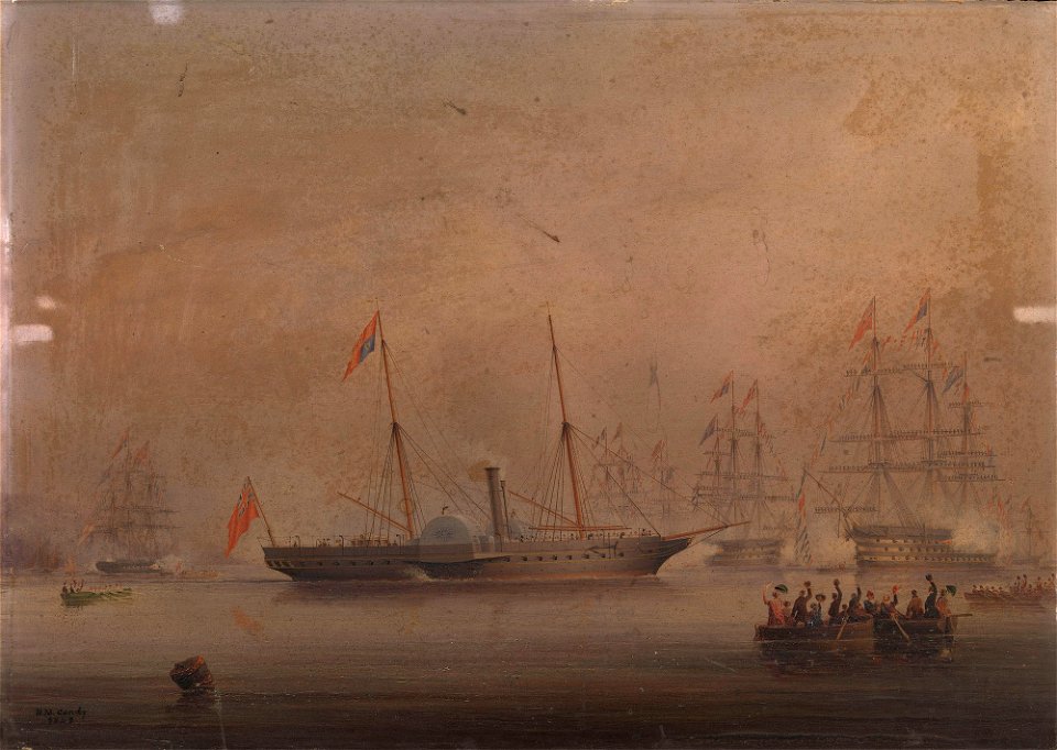 Nicholas Matthew Condy (1818-51) - The Royal Yacht in Plymouth Sound, 30 August 1843 - RCIN 404122 - Royal Collection