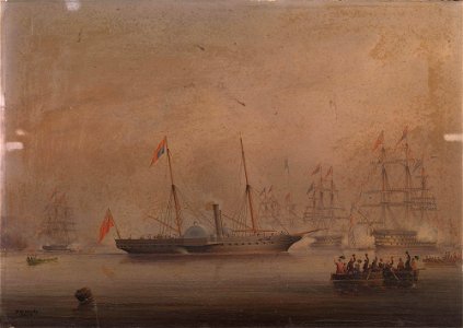 Nicholas Matthew Condy (1818-51) - The Royal Yacht in Plymouth Sound, 30 August 1843 - RCIN 404122 - Royal Collection
