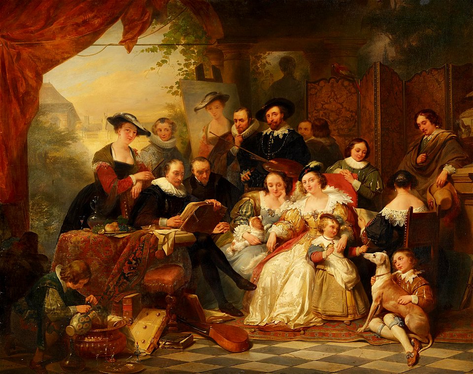 Nicaise de Keyser Rubens im Kreis seiner Mäzene und Familie 1842