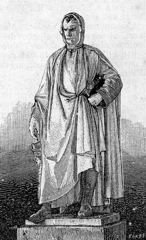 Nicola Pisano, statua di Salvini (xilografia)