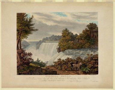 Niagara Falls. To Thomas Dixon esq. this view of the American Fall taken from Goat Island - painted & engd. by W.J. Bennett ; printed by J. Neale. LCCN2003664813
