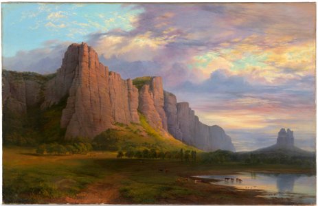 Nicholas Chevalier - Mount Arapiles and the Mitre Rock - Google Art Project