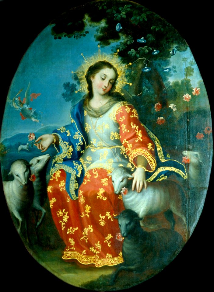Miguel Cabrera - The Divine Shepherdess - Google Art Project