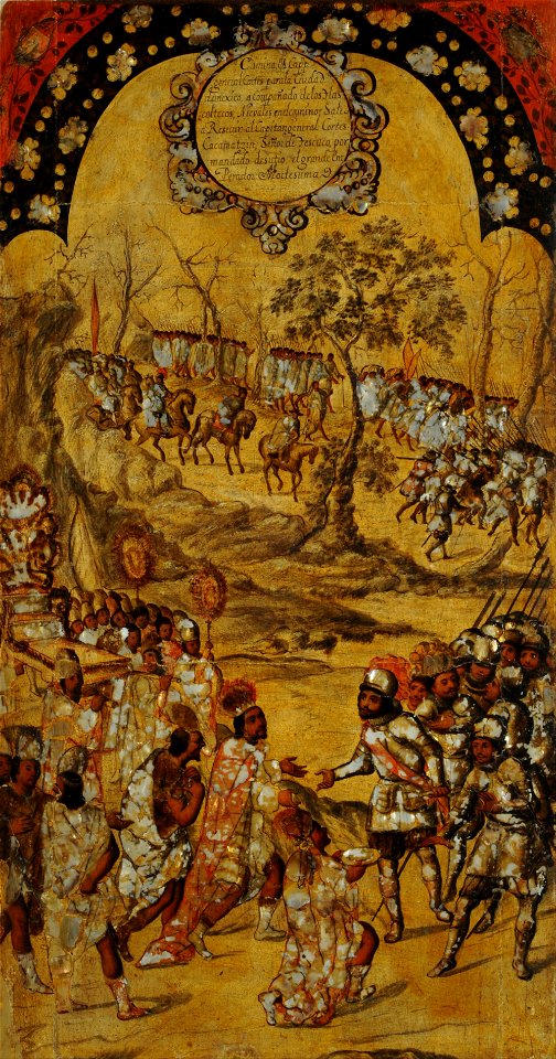 Miguel Gonzales - La Conquista de México. Tabla VIII - Google Art Project