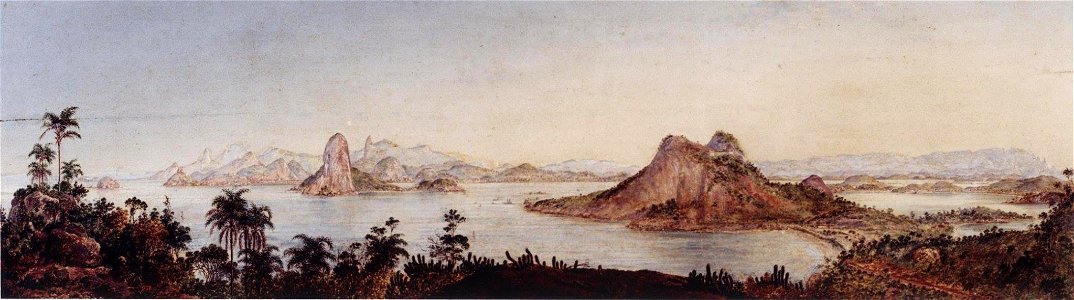 Nicola Antonio Facchinetti - Vista da entrada da baía do Rio de Janeiro 1883