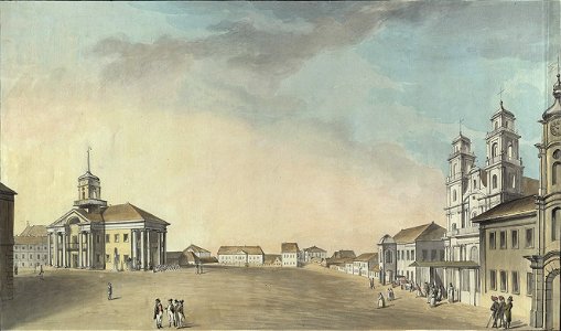 Miensk, Vysoki Rynak. Менск, Высокі Рынак (J. Pieška, 1800)