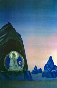 Nicholas Roerich. Agni Yoga. Diptych. Left part. Free illustration for personal and commercial use.