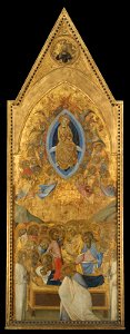 Niccolò di Ser Sozzo - The Dormition and Assumption of the Virgin (center panel) - 83.175b - Museum of Fine Arts