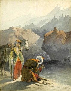 Mihaly von Zichy -Prayer From the Series Scnes du Caucase