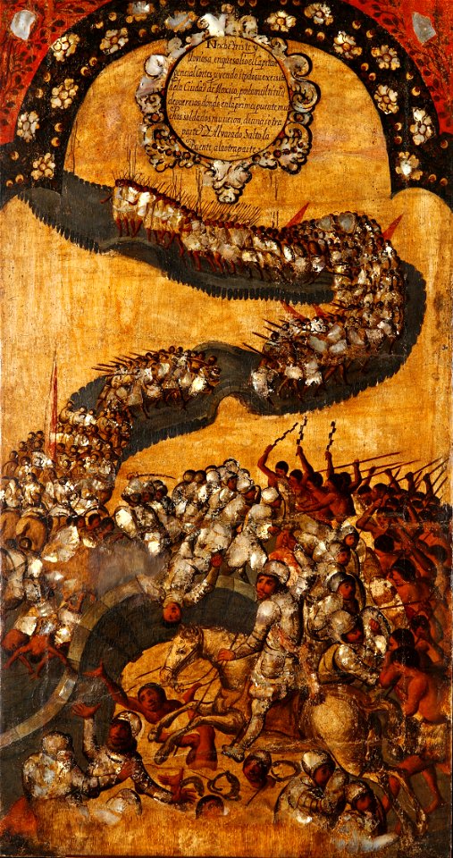 Miguel Gonzales - La Conquista de México. Tabla XVIII - Google Art Project