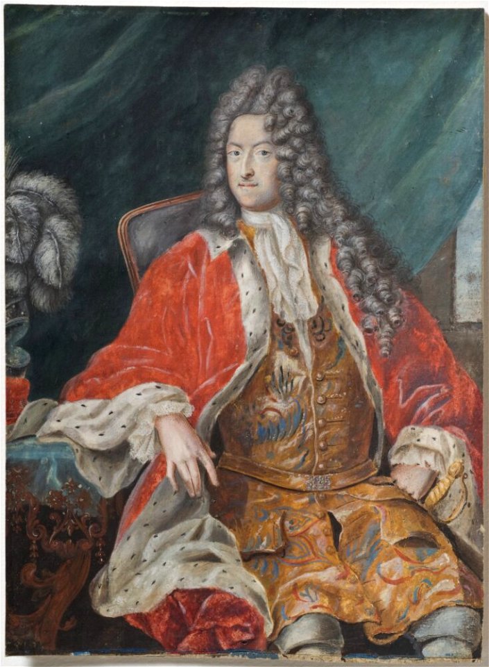 Niclas Lafrensen d.ä. - Arvid Bernhard Horn af Ekebyholm (1664-1742), greve, riksråd, universitetskansler, kanslipresident, generallöjtnant - NMGrh 4550 - Nationalmuseum