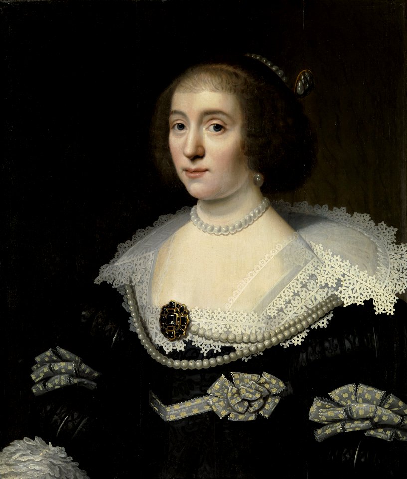 Portret van Amalia van Solms (1602-75) Rijksmuseum SK-A-572