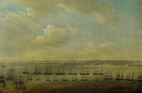 Nicholas Pocock (1740-1821) - The Battle of Copenhagen, 2 April 1801 - BHC0525 - Royal Museums Greenwich