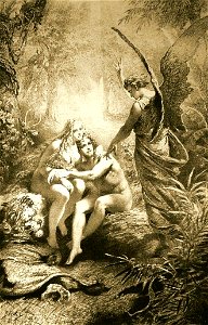 Mihály Zichy - Illustration to Imre Madách's The Tragedy of Man - In the Paradise (Scene 2) - WGA25984