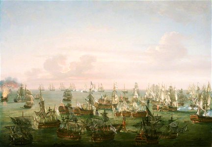 Nicholas Pocock (1740-1821) - The Battle of Trafalgar, 21 October 1805, End of the Action - BHC0549 - Royal Museums Greenwich