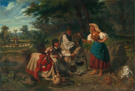 Mihály Szemlér - Obed v prírode - M 83 - Ernest Zmeták Art Gallery