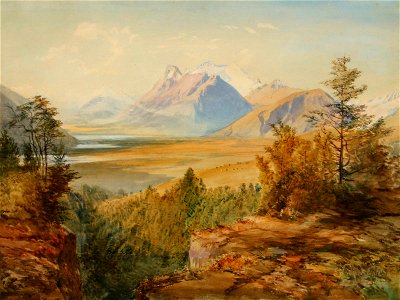 Nicholas Chevalier - Mt Earnslaw and Lake Diamond - Sarjeant Gallery
