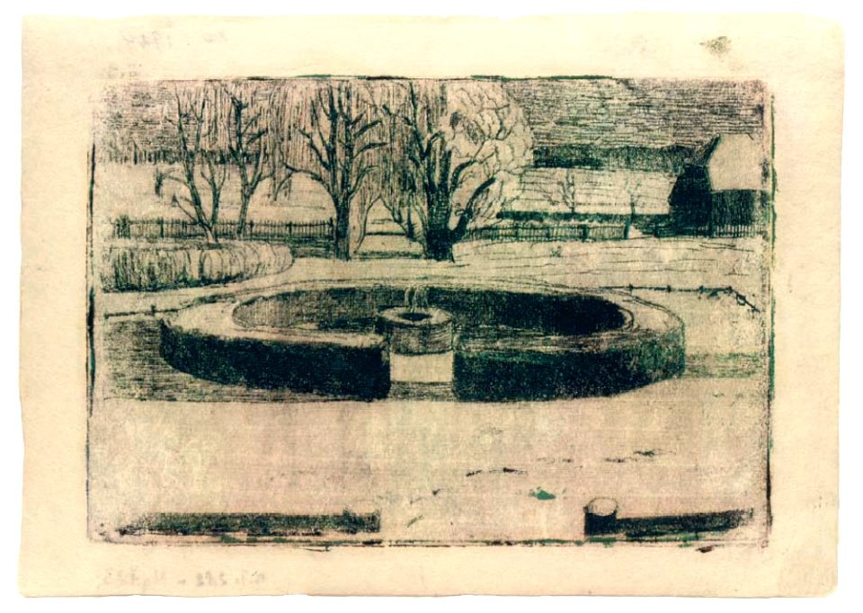 Mikalojus Konstantinas Ciurlionis - Courtyard (Fountain) - 1905-1906