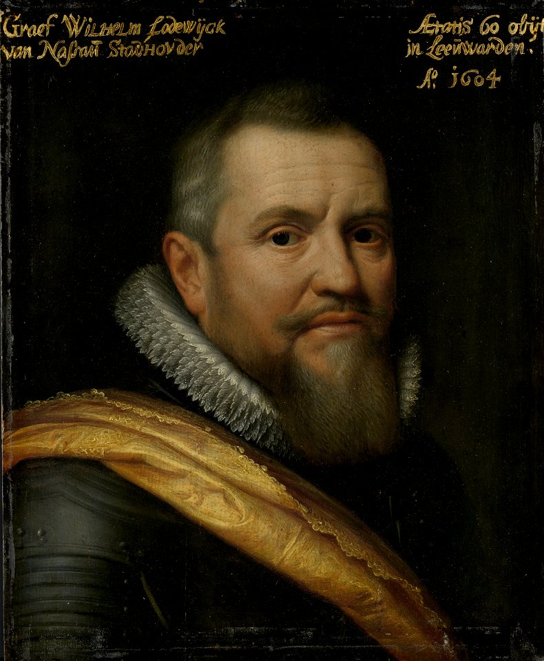 Portret van Willem Lodewijk, graaf van Nassau, bijgenaamd in het Fries 'us heit' (onze vader), SK-A-525