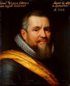 Portret van Willem Lodewijk, graaf van Nassau, bijgenaamd in het Fries 'us heit' (onze vader) Rijksmuseum SK-A-525