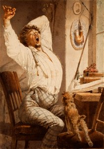 Mihály Zichy. Reading. Young man (Morning). 1867, Pushkin museum