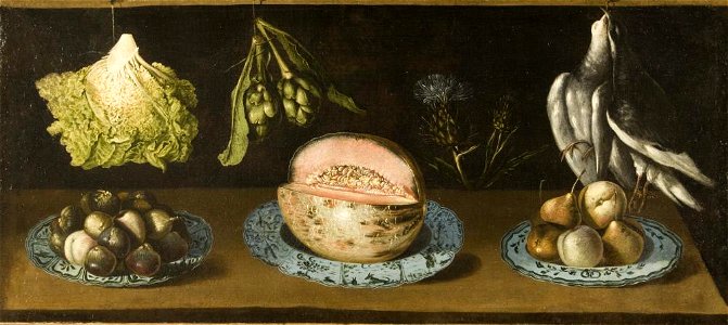 Miguel de Pret - Still Life with Melon and Fowl - LA2350 - Hispanic Society of America