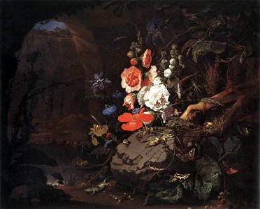 Mignon, Abraham - The Nature as a Symbol of Vanitas - 1665-1679. Free illustration for personal and commercial use.