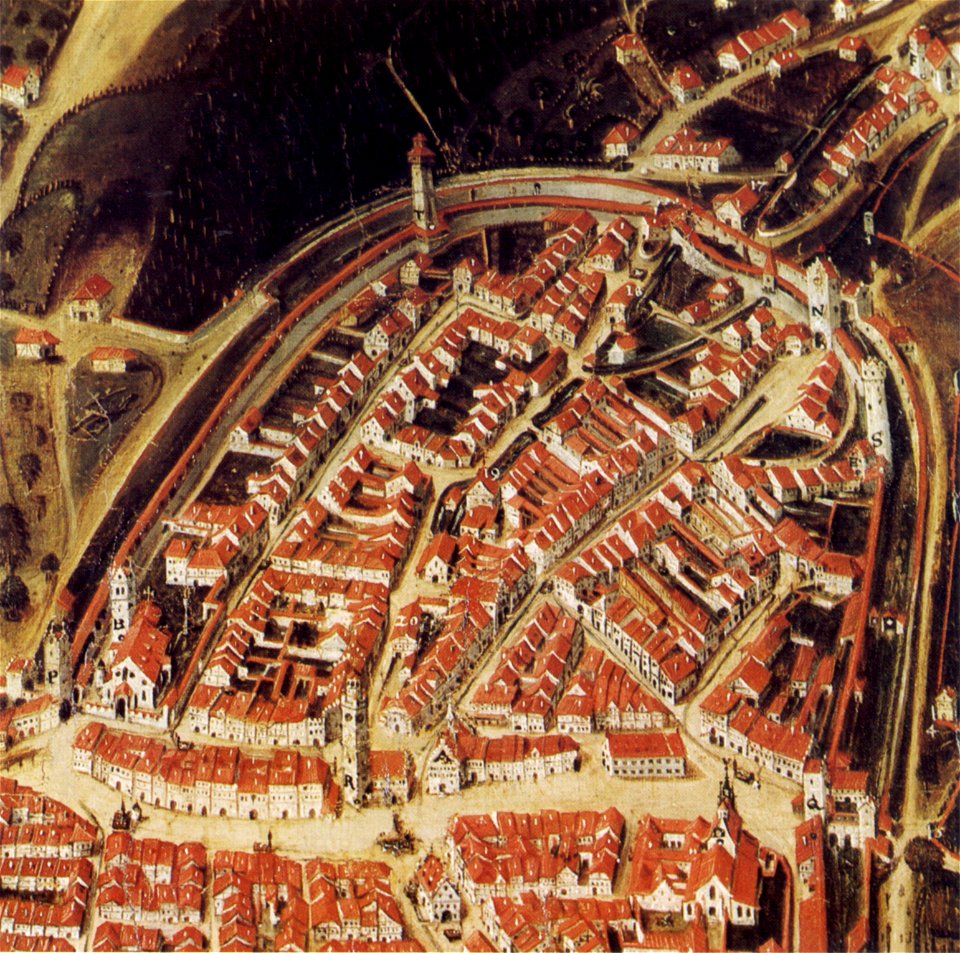 Mieser Prospekt der Reichsstadt Ravensburg 1625 Detail Oberstadt