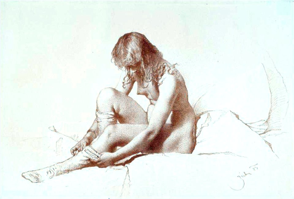 Mihály Zichy - Studies Of Nudes (3)