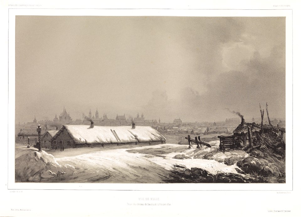 Miensk, Plabanskija Młyny. Менск, Плябанскія Млыны (Lauvergne, 1840)