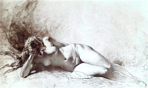 Mihály Zichy - Studies Of Nudes (4)