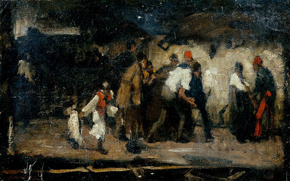 Mihály von Munkácsy - Ungarische Dorfszene - 4648 - Österreichische Galerie Belvedere