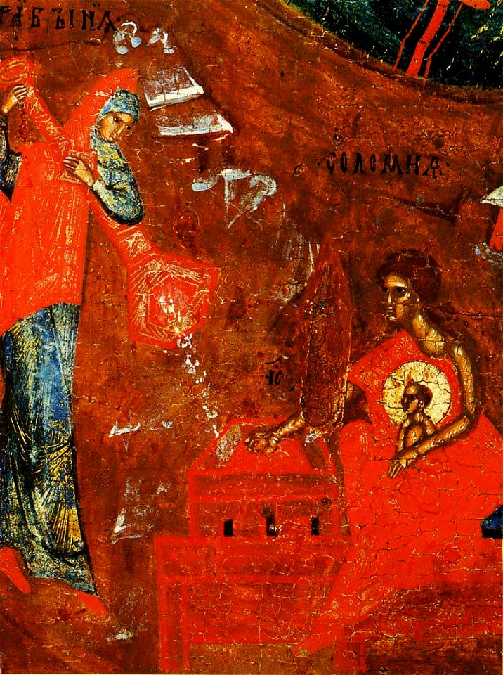 Midwife Salome (detail of the Pskov icon)