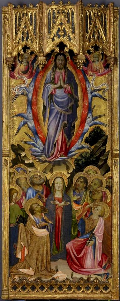 Miguel de Alcañiz and assistants - Valencian Retablo (Four panels, Church of the Knights of Saint John of Jerusalem, Valencia) - A2031 - Hispanic Society of America