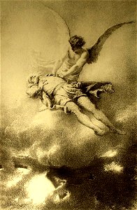 Mihály Zichy - Illustration to Imre Madách's The Tragedy of Man - In Space (Scene 13)