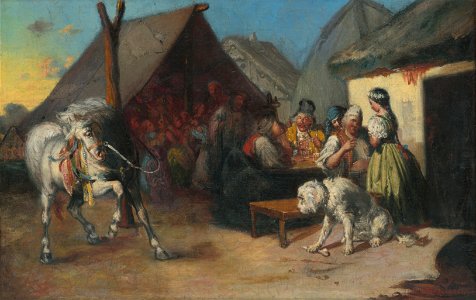 Mihály Munkácsy - Pred krčmou - M 351 - Ernest Zmeták Art Gallery