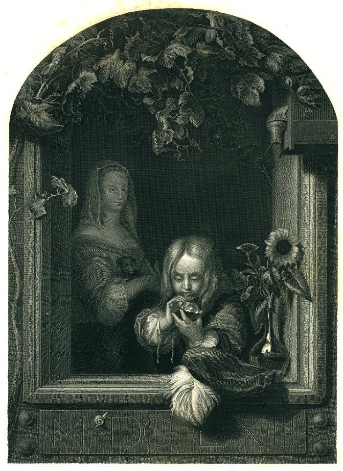 Mieris - Les Bulles de Savon - Steel Engraving