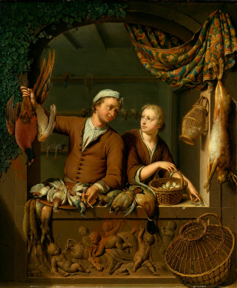 Willem van Mieris - The Poultry Shop 231N09302 7RY3X