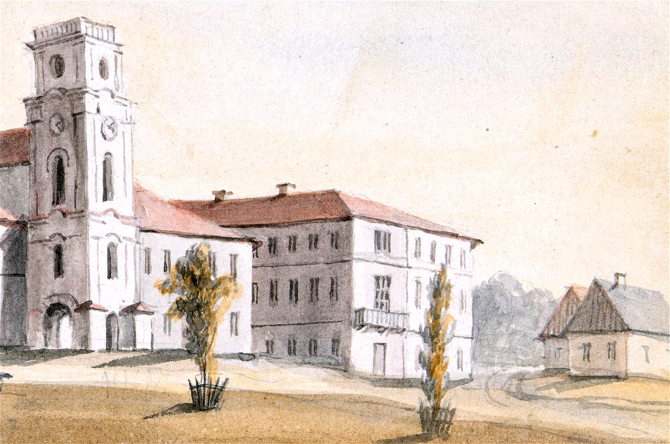 Miensk, Vysoki Rynak. Менск, Высокі Рынак (N. Orda, 1864-76). Флігель сядзібы Пшаздзецкіх