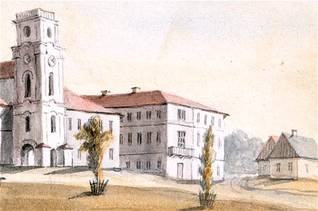 Miensk, Vysoki Rynak. Менск, Высокі Рынак (N. Orda, 1864-76). Флігель сядзібы Пшаздзецкіх