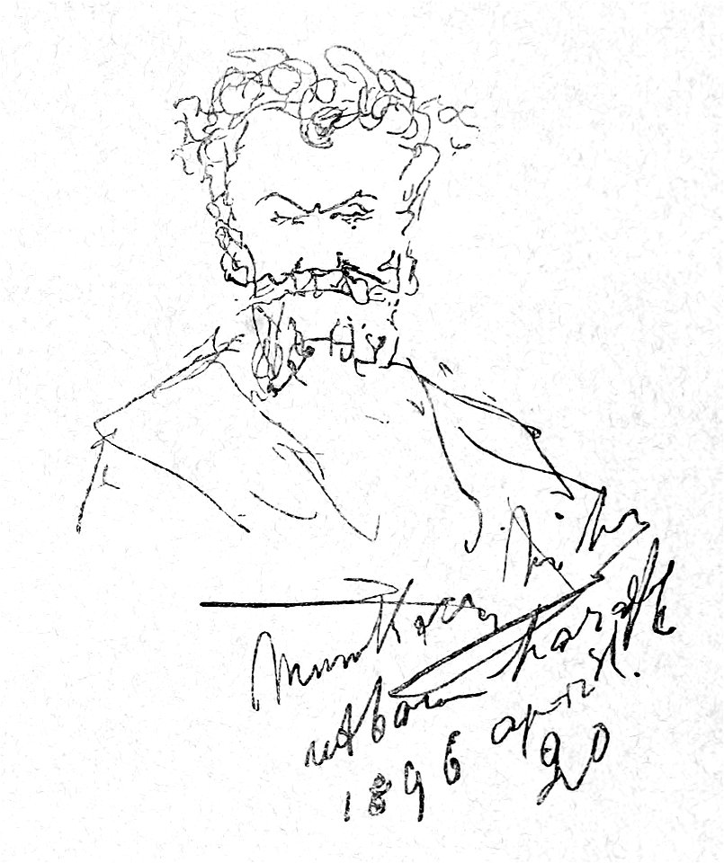 Mihály Munkácsy (Önkarikatúra)