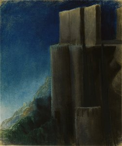 Mikalojus Konstantinas Ciurlionis - FORTRESS - 1904 - 5, Varsuva. Free illustration for personal and commercial use.