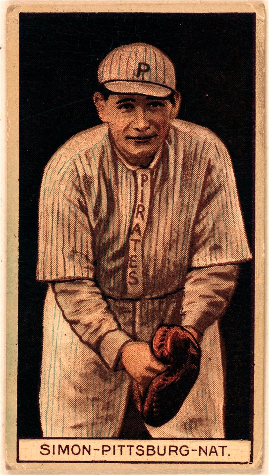 Mike Simon, Pittsburgh Pirates, baseball card portrait LCCN2008677942