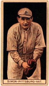 Mike Simon, Pittsburgh Pirates, baseball card portrait LCCN2008677942