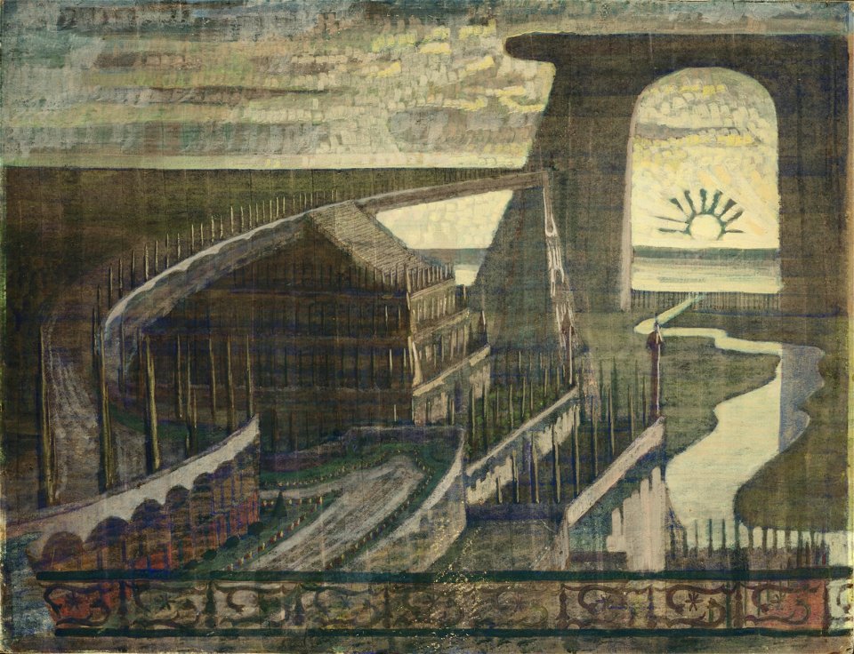 Mikalojus Konstantinas Ciurlionis - FORTRESS (FORTRESS FAIRY TALE) - 1909